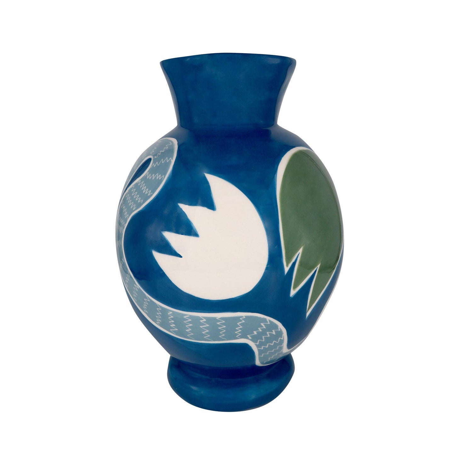 Indigo Tulip Flower Vase