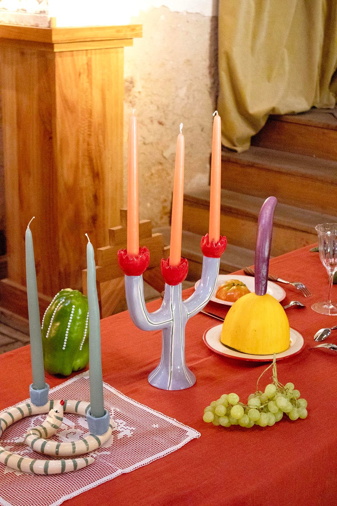 Lilac Tulip Candleholder
