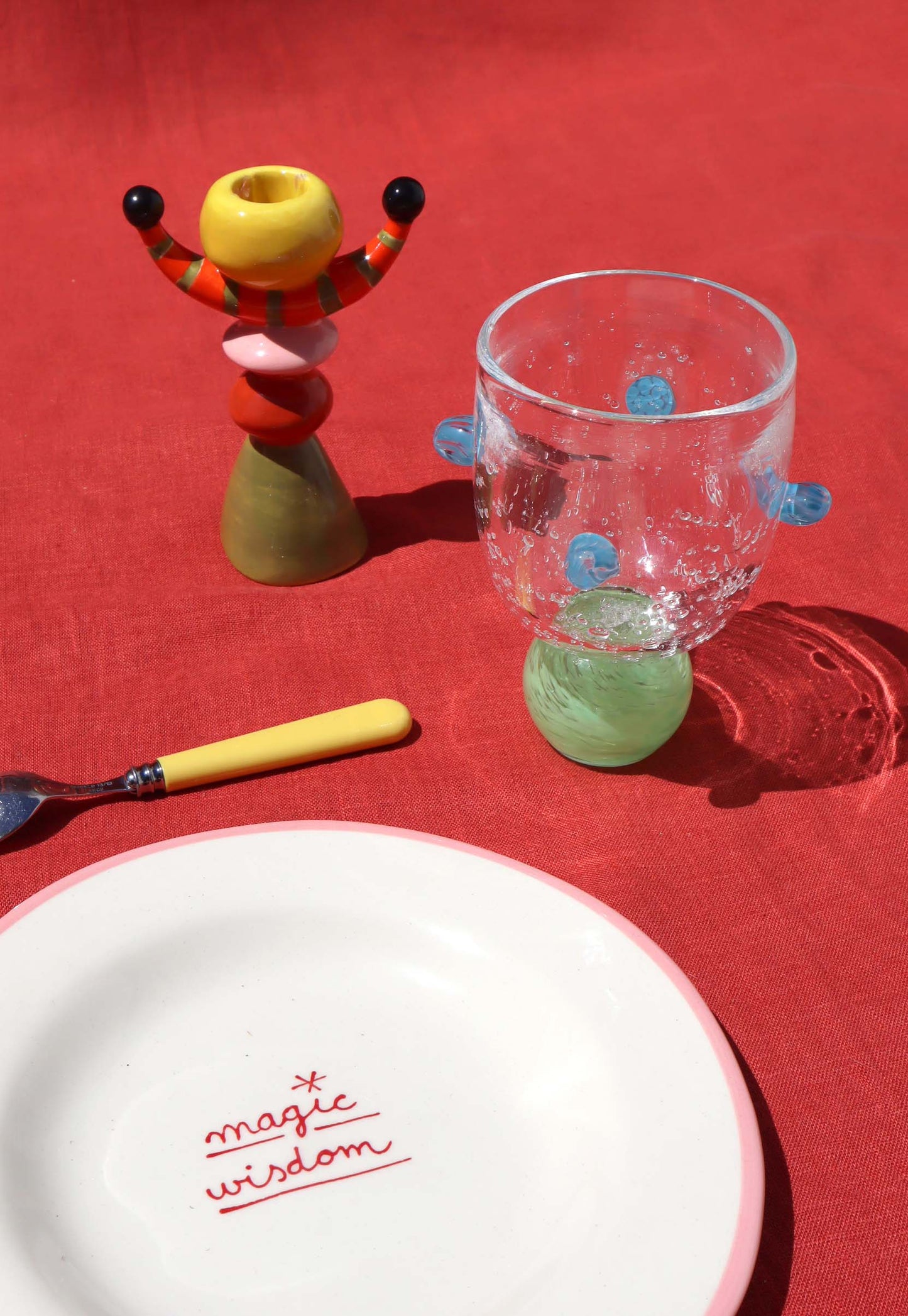 Ana Glass Tumbler Green and Turquoise
