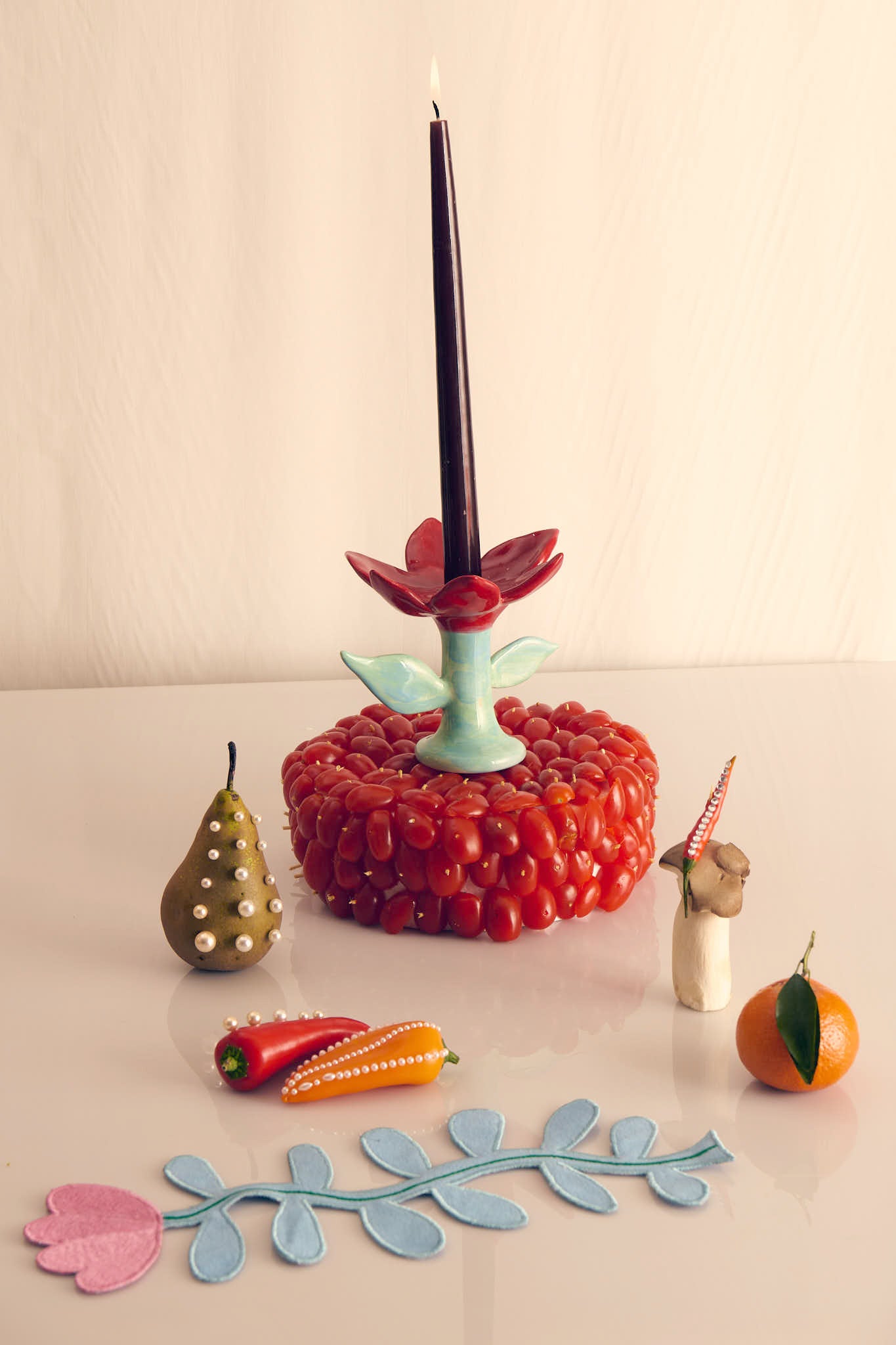 Irina Red Candleholder