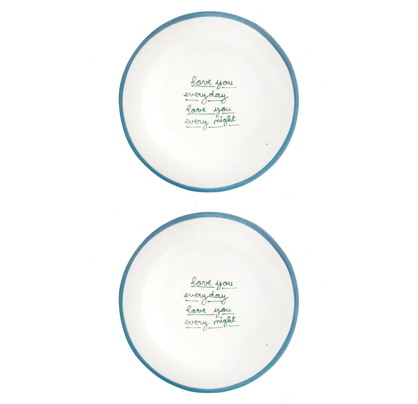 SET 2 DESSERT PLATES - LOVE YOU EVERYDAY