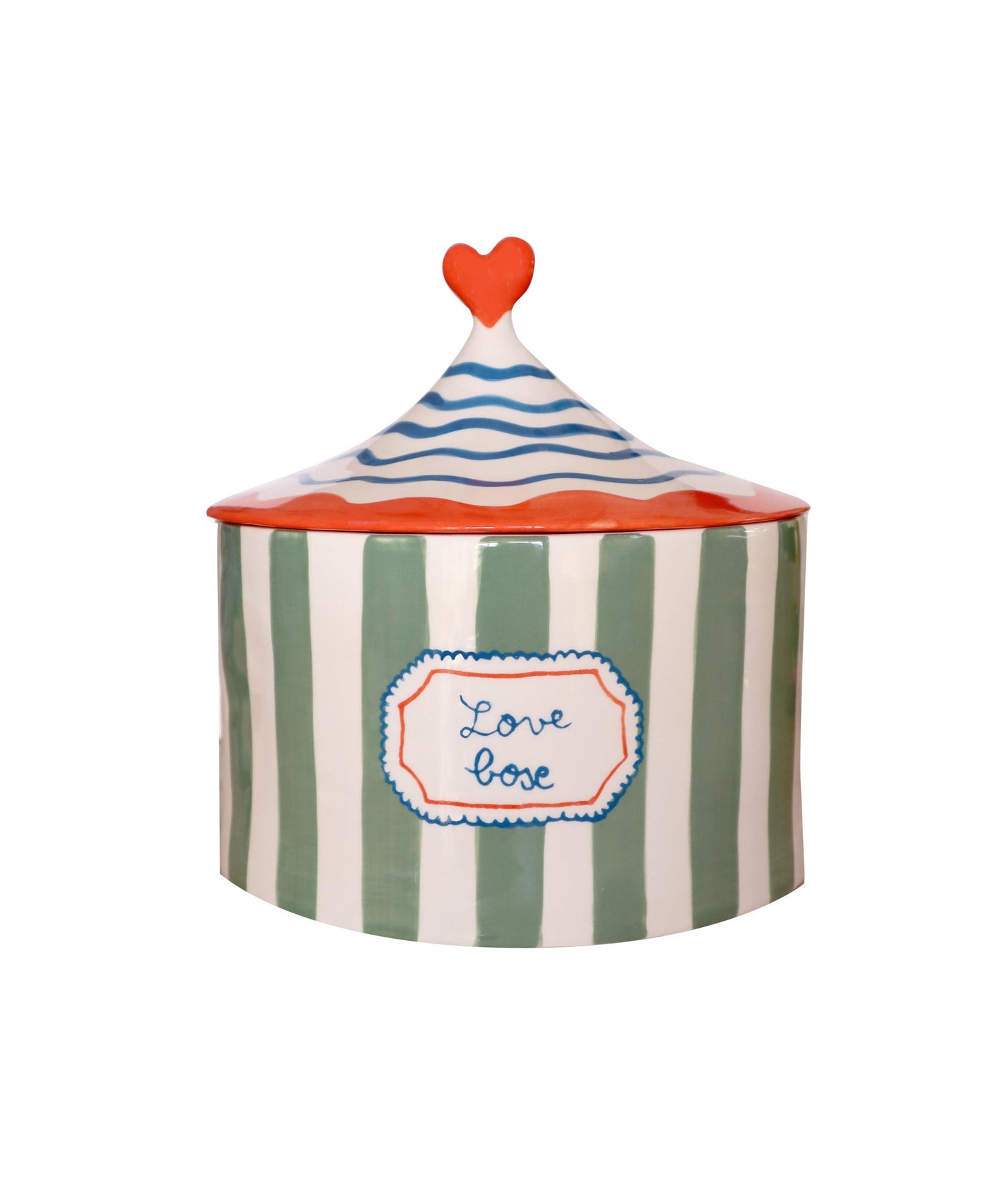 Love Box Khaki Stripes and Orange