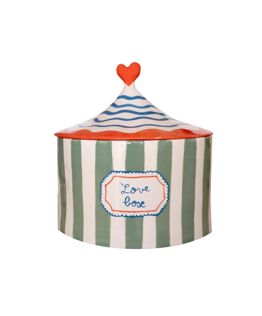 Love Box Khaki Stripes and Orange