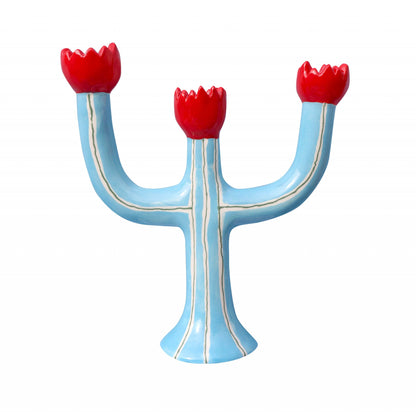 Turquoise Tulip Candleholder