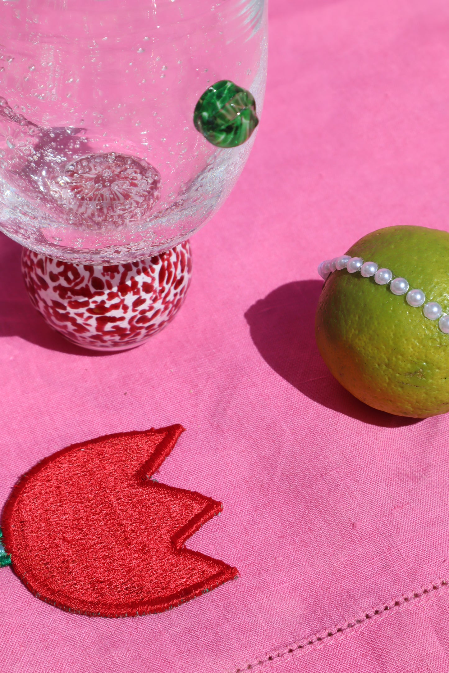 SET OF 4 Liliana Dotty Glass