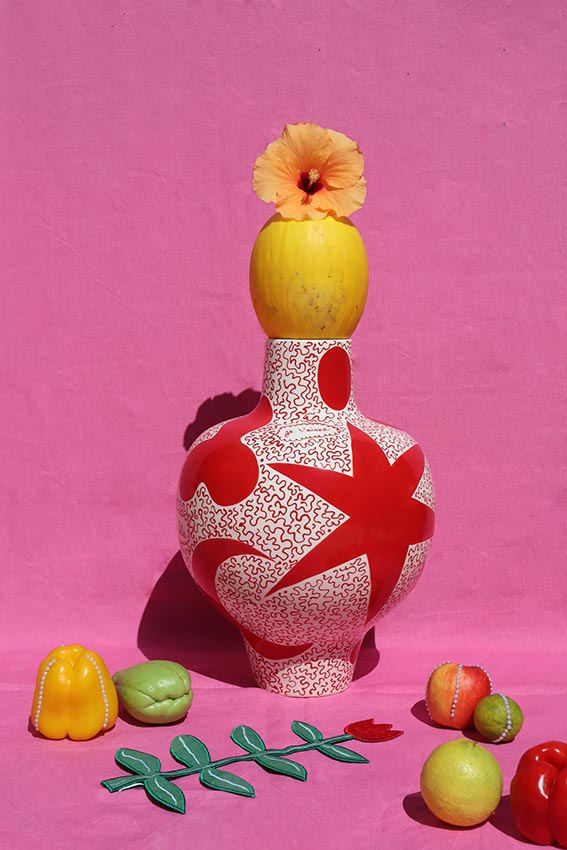 Coco Red Vase