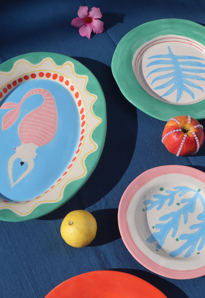 Large Oval Plate 37L x 27,5W cm - Mermaid