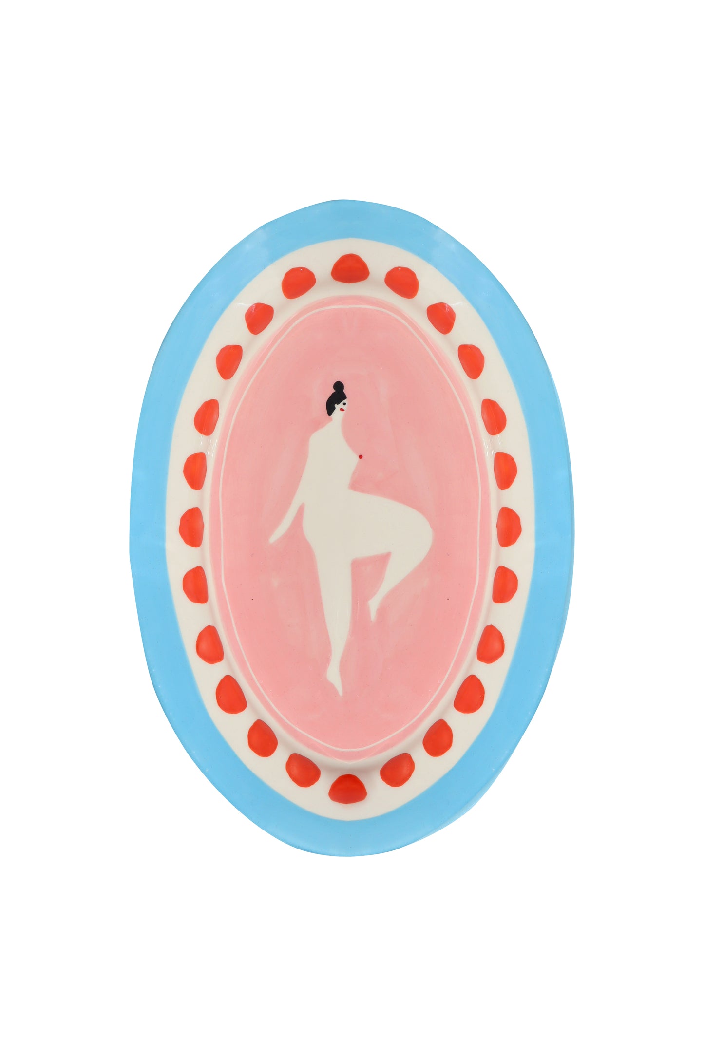 Medium Oval Plate 29L x 19,5W cm - Femme Multi