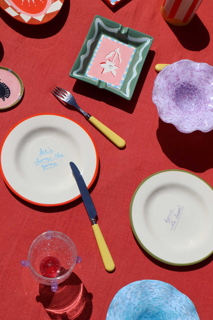 Let's change the game Dessert Plate