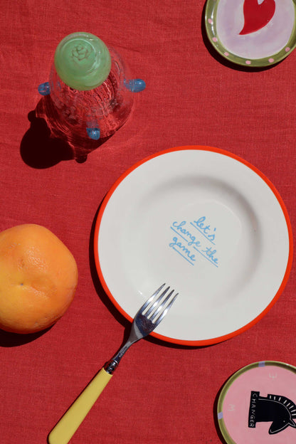 Let's change the game Dessert Plate