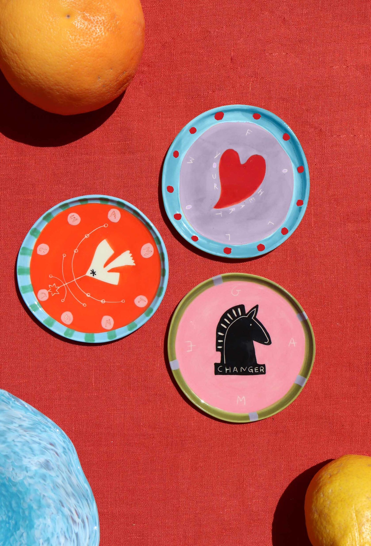 Follow Your Heart Set of 3 Jewellery Plates