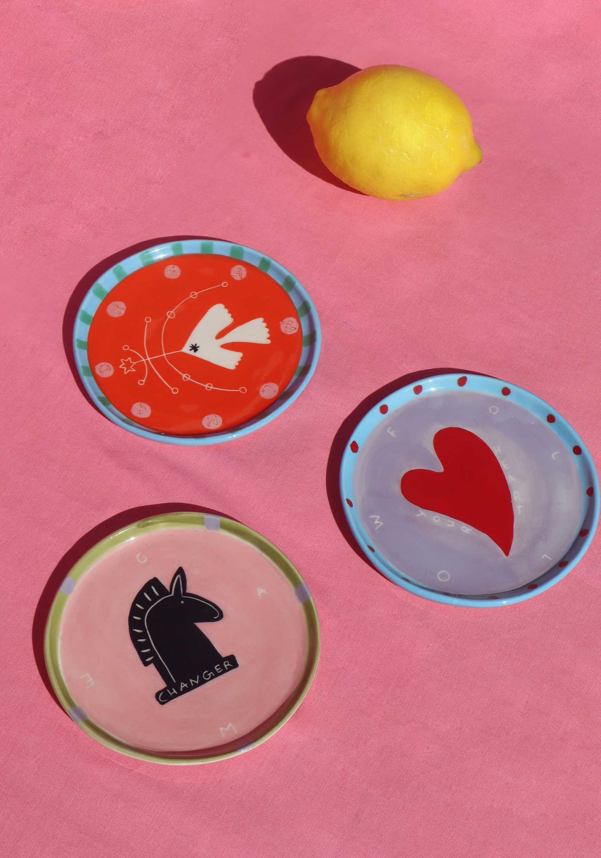 Follow Your Heart Set of 3 Jewellery Plates