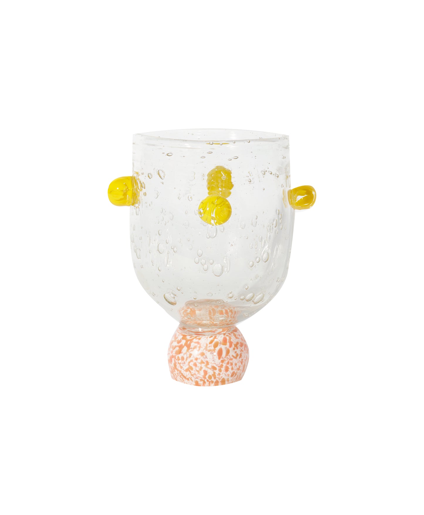 Dotty Pink & Yellow Glass Tumbler