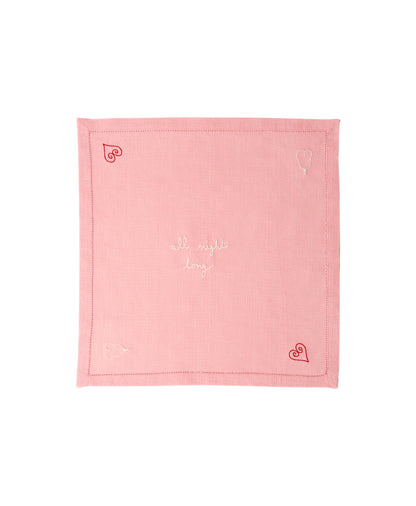 All Night Long - Set of 4 Linen Napkins