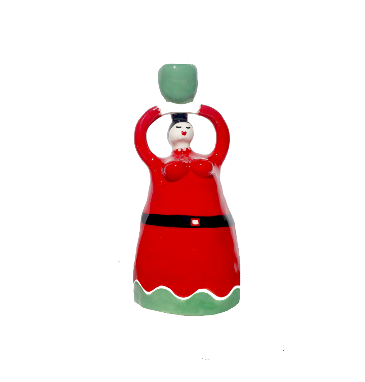 Santa Red candle holder
