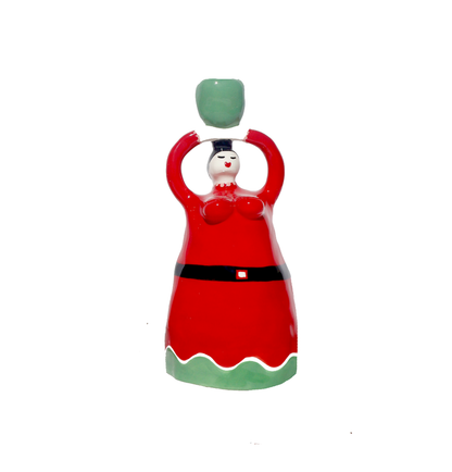 Santa Red candle holder
