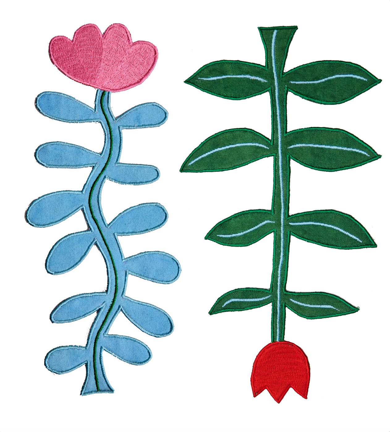 Set of 2 decorative Camelia and Tulip