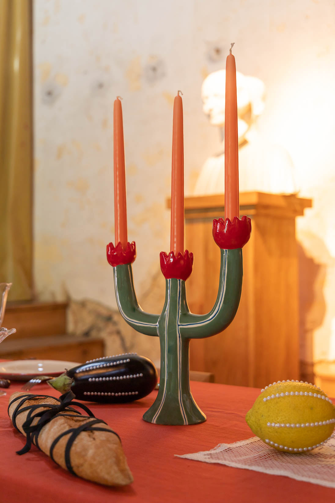 Khaki Tulip Candleholder