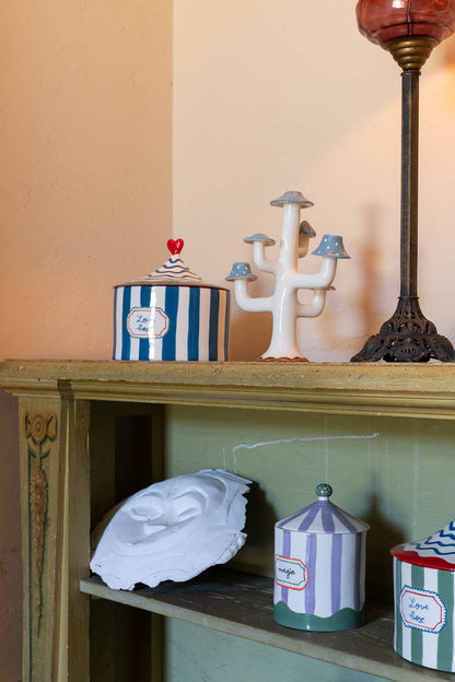 Love Box Indigo Stripes and Khaki