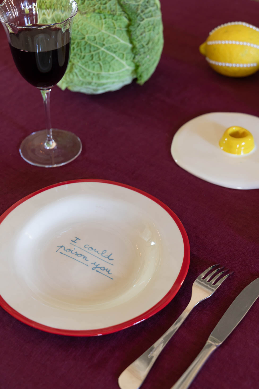 SET 2 DESSERT PLATES - I COULD POISON YOU