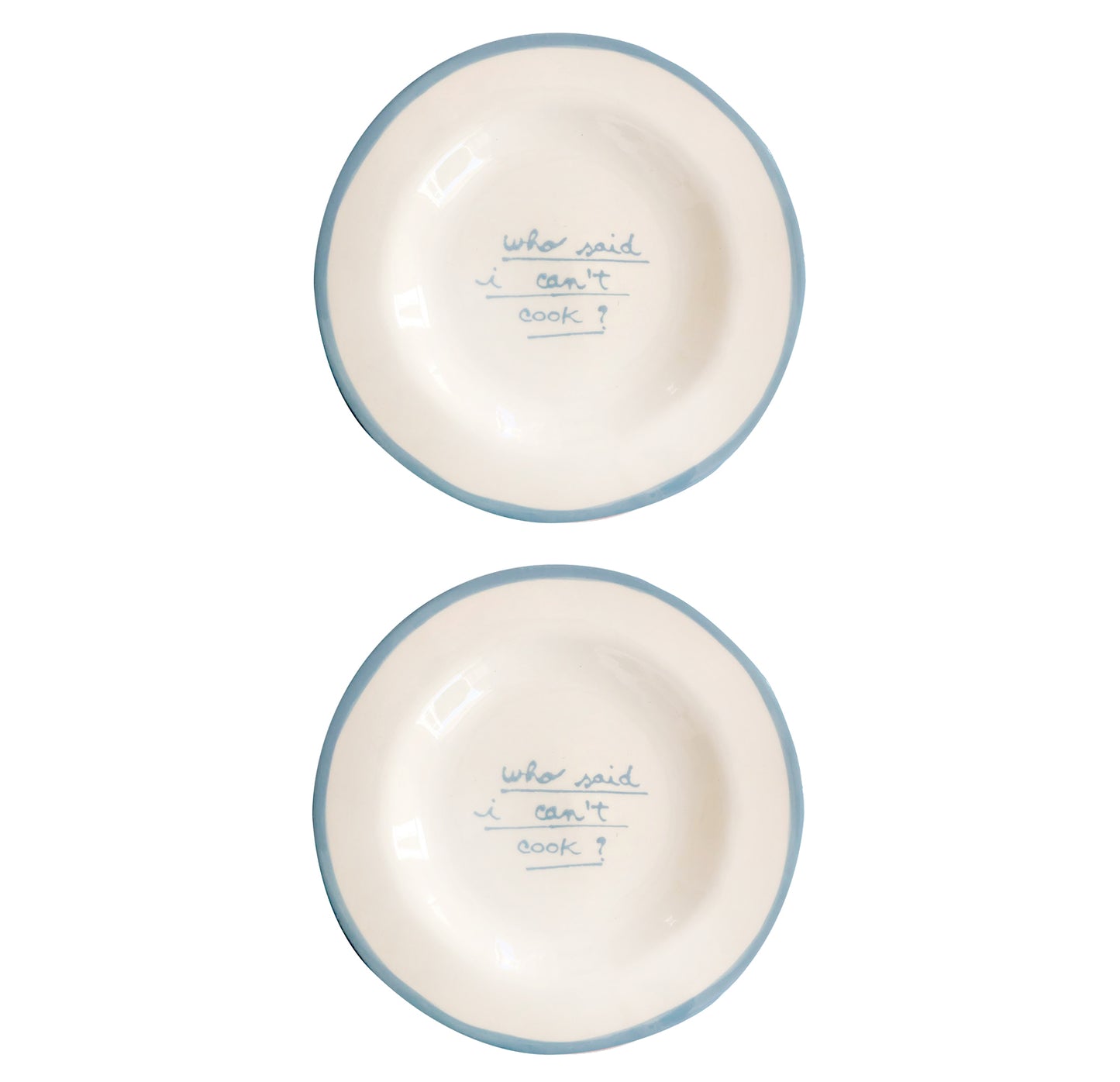 SET 2 DESSERT PLATES - CAN´T COOK