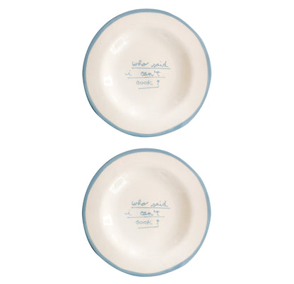 SET 2 DESSERT PLATES - CAN´T COOK