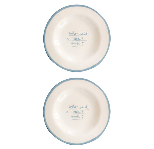 SET 2 DESSERT PLATES - CAN´T COOK