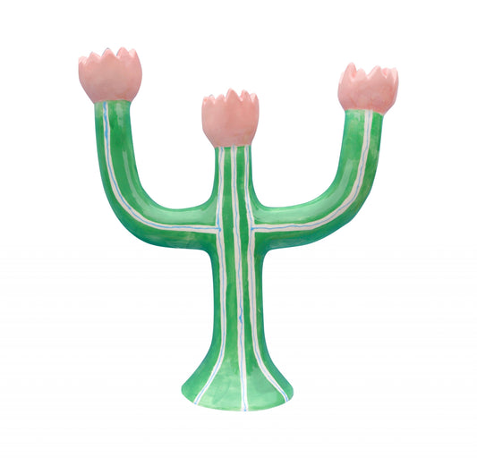Green Tulip Candleholder