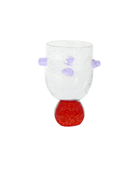 Ana Glass Tumbler Red and Lilac