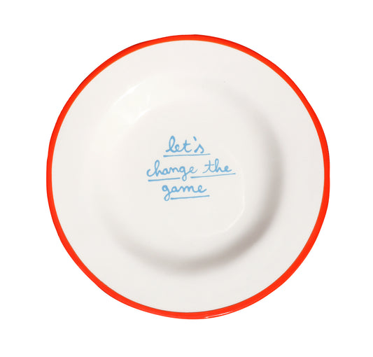 Let's change the game Dessert Plate
