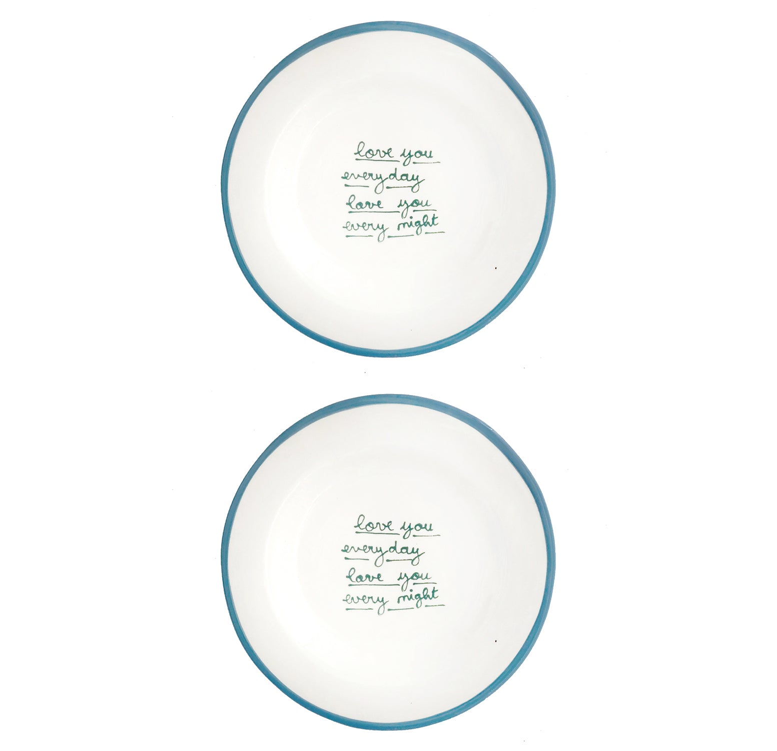 SET 2 DESSERT PLATES - LOVE YOU EVERYDAY – Laetitia Rouget