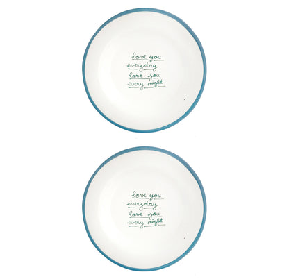 SET 2 DESSERT PLATES - LOVE YOU EVERYDAY