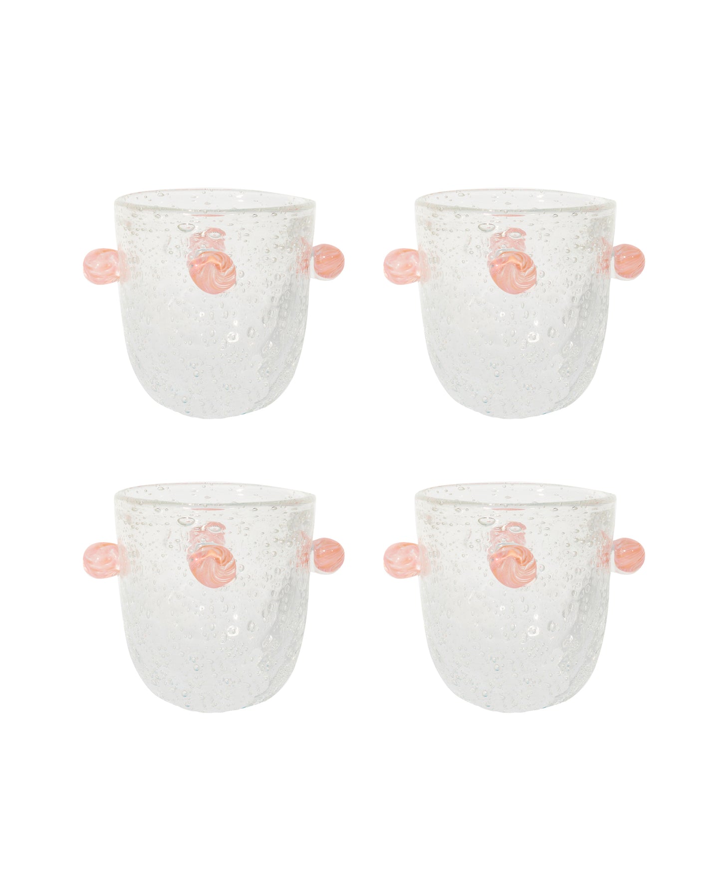 SET OF 4 Glass Tumblers  Manola Pink