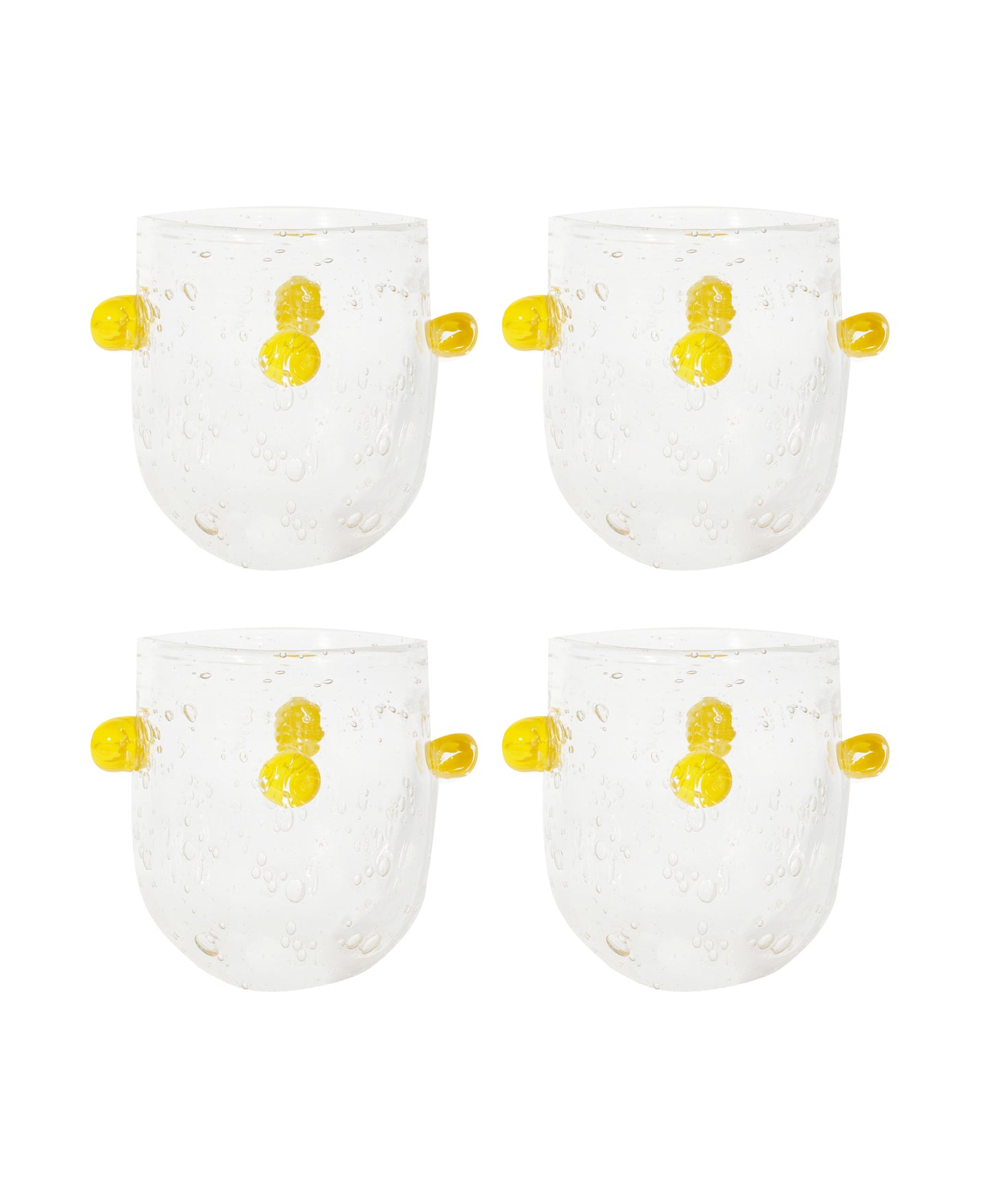 SET OF 4 Glass Tumblers  Manola Yellow