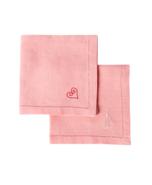 All Night Long - Set of 4 Linen Napkins