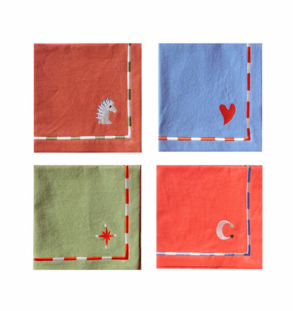 Love Nights Set of 4 Napkins