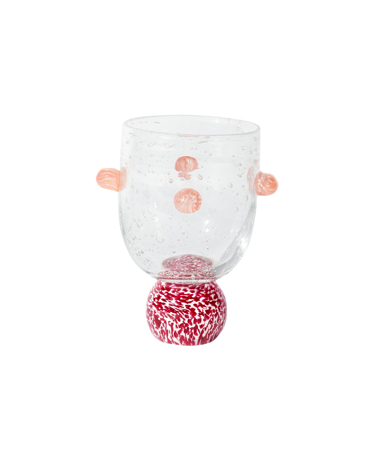 Dotty Orchid Pink & Light Pink Glass Tumbler