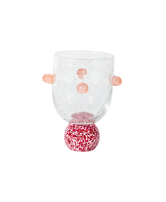 Dotty Orchid Pink & Light Pink Glass Tumbler