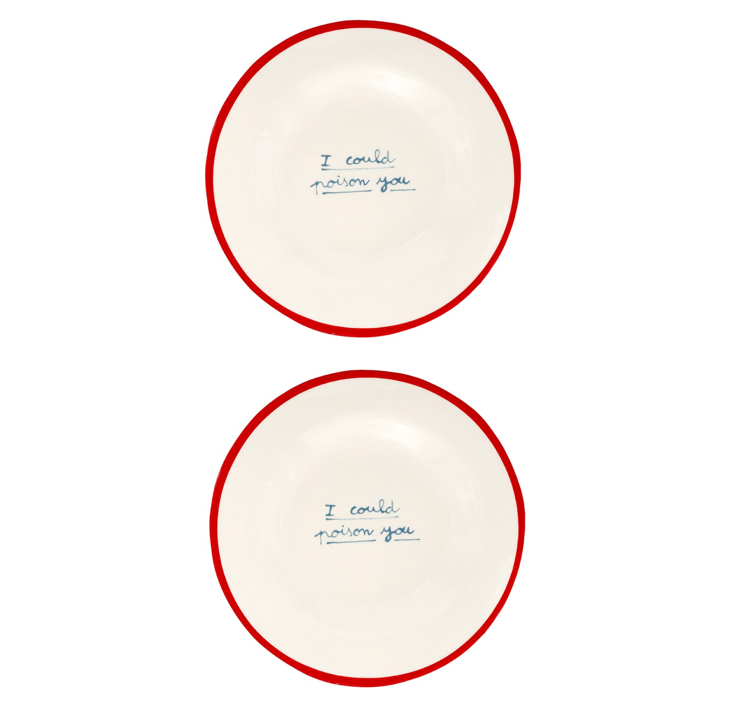 SET 2 DESSERT PLATES - I COULD POISON YOU