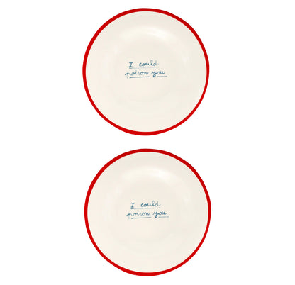 SET 2 DESSERT PLATES - I COULD POISON YOU