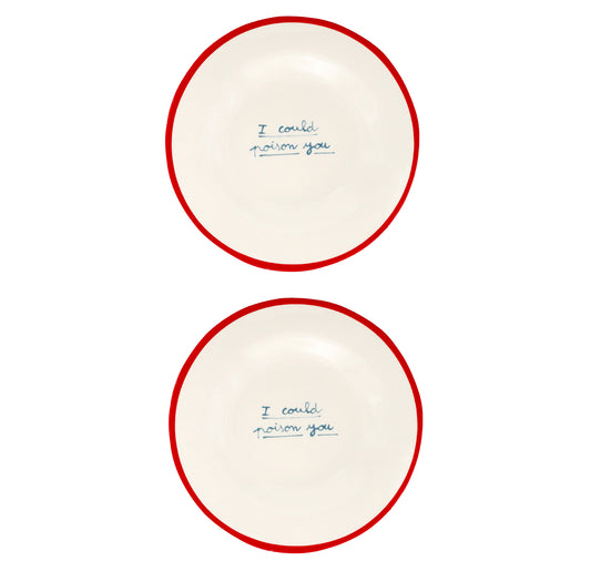 SET 2 DESSERT PLATES - I COULD POISON YOU