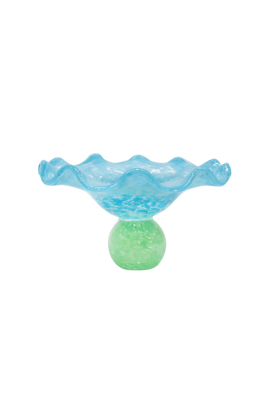 Ana Glass Soucoupe Green and Turquoise