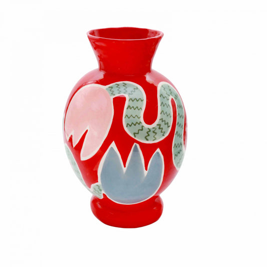Red Tulip Vase