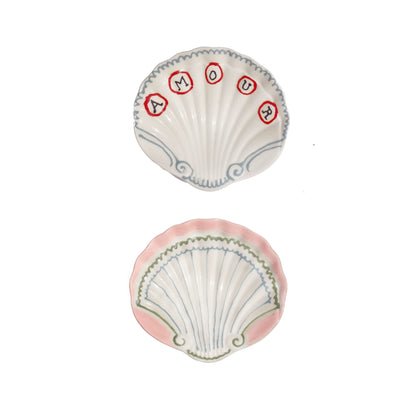Set of 2 Amour Shell Dishes